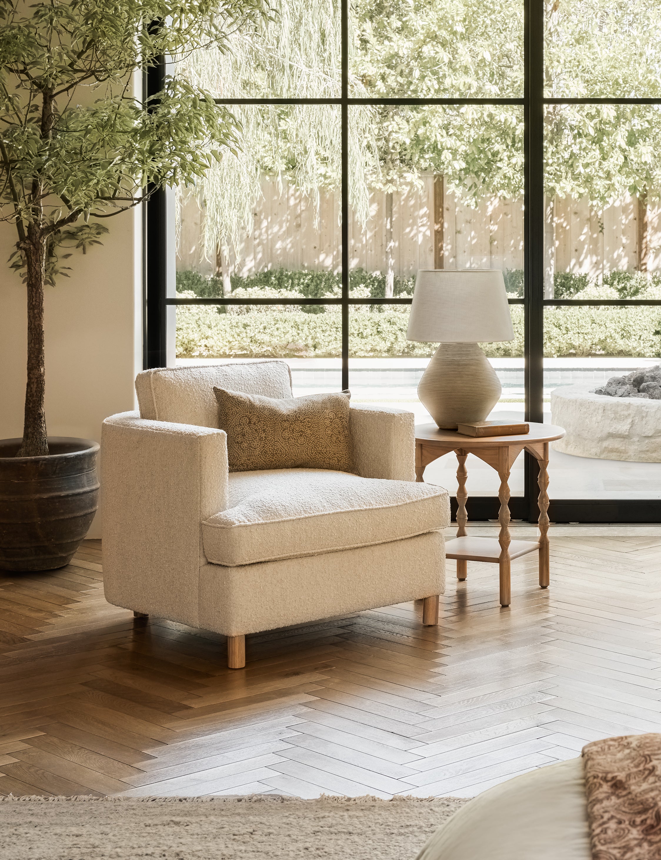 Belton Accent Chair by Ginny Macdonald - Mid-Century Modern Lounge Chair for Living Room, Bedroom & Office - Stylish Comfortable Reading Chair with Wooden Legs