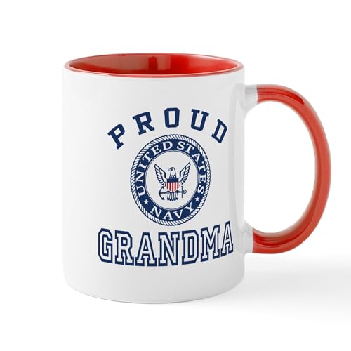 White/Red Inside - Proud US Navy Grandma Mug