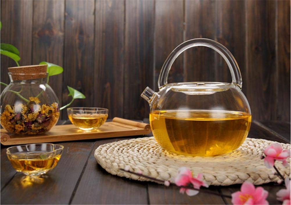 Premium Borosilicate Glass Teapot - 750ML Clear Heat-Resistant Tea Maker for Black Tea, Herbal Tea & Scented Tea | Perfect for Home, Office & Tea Ceremony Use