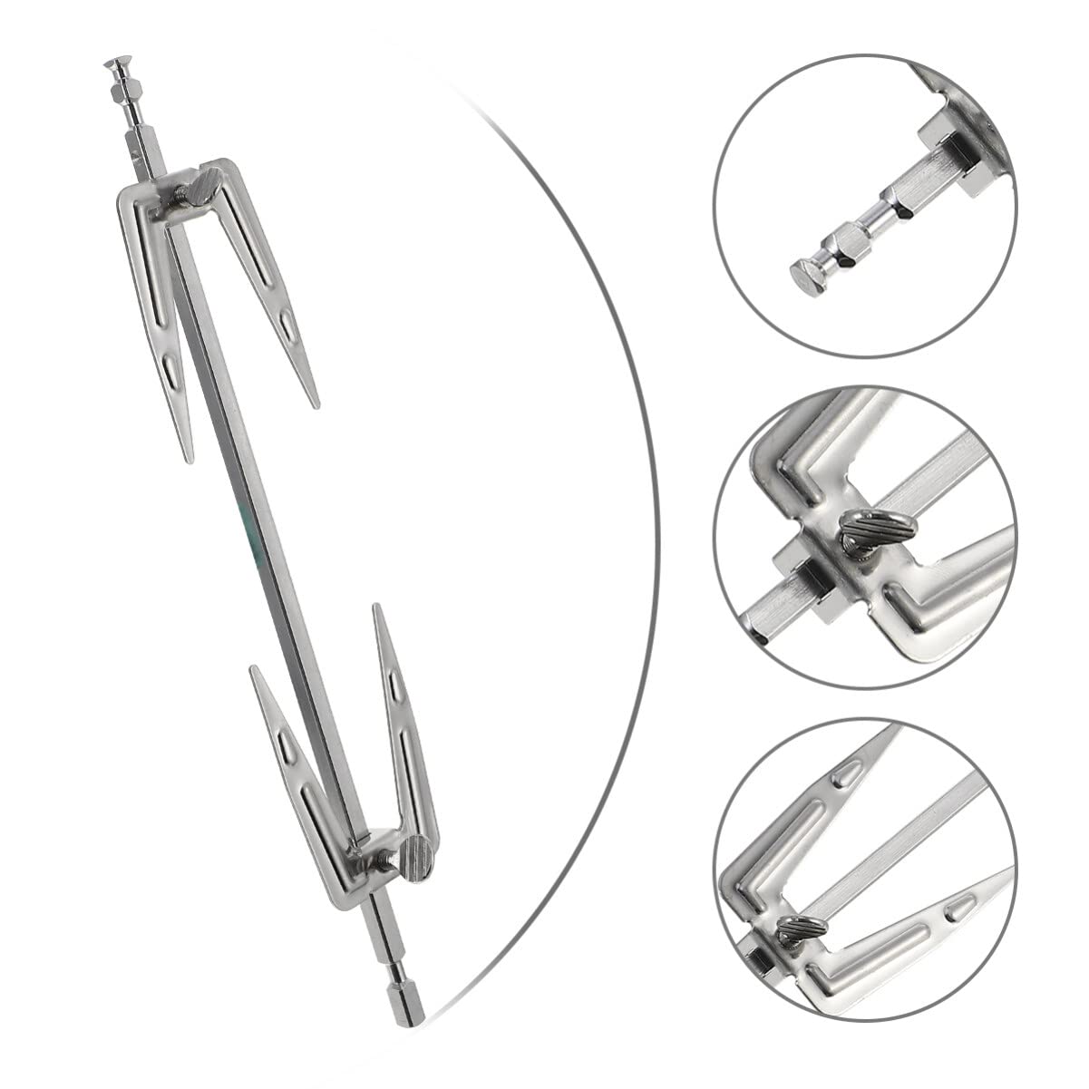 Stainless Steel Air Fryer Fork Set - Durable Rotisserie Spit Rod & BBQ Forks for Chicken, Meat - Perfect Kitchen & Camping Accessories - Ideal for Air Fryer, Grill, and Outdoor Cooking