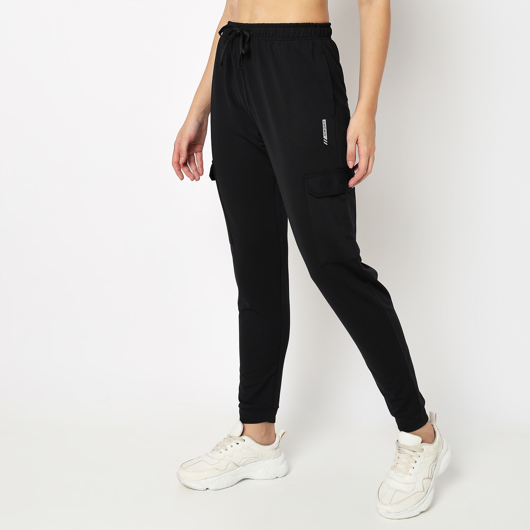 Breathable Air Dry Regular Fit Solid High Rise Joggers for Women - Comfortable Casual Lounge Pants for Yoga, Running, Workout & Home Wear