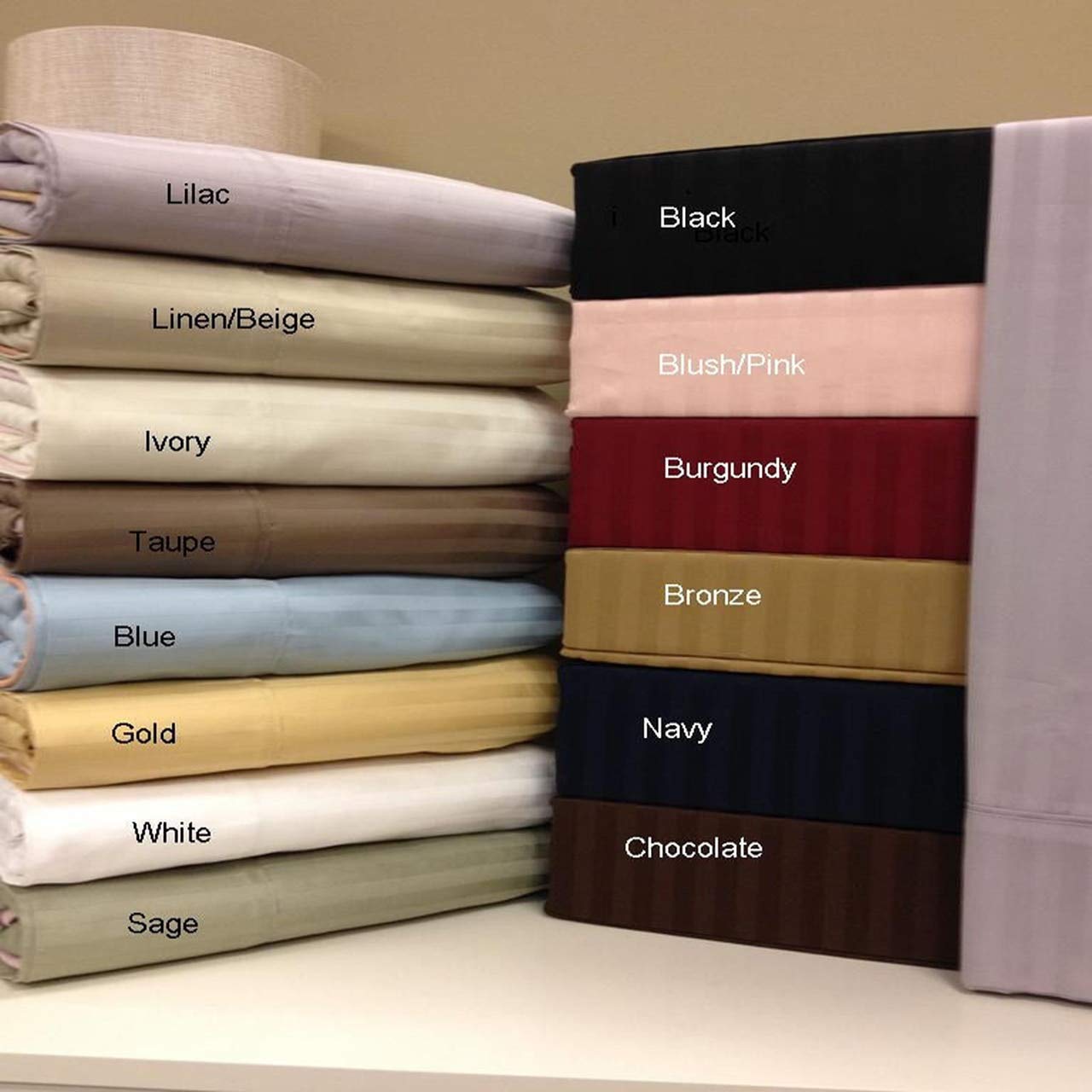 Queen Size Waterbed Sheets - 100% Cotton, Pink, Cool Cotton Sateen with Smooth Striped Pattern - Perfect for Waterbeds, Home Bedrooms, and Guest Rooms