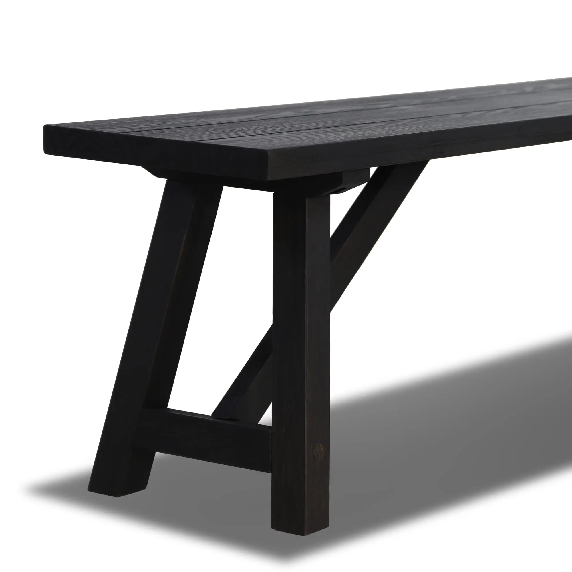 Solid Wood Bench - Cascais Style Handcrafted Wooden Bench for Patio, Garden, or Entryway - Durable & Weather-Resistant Outdoor Seating