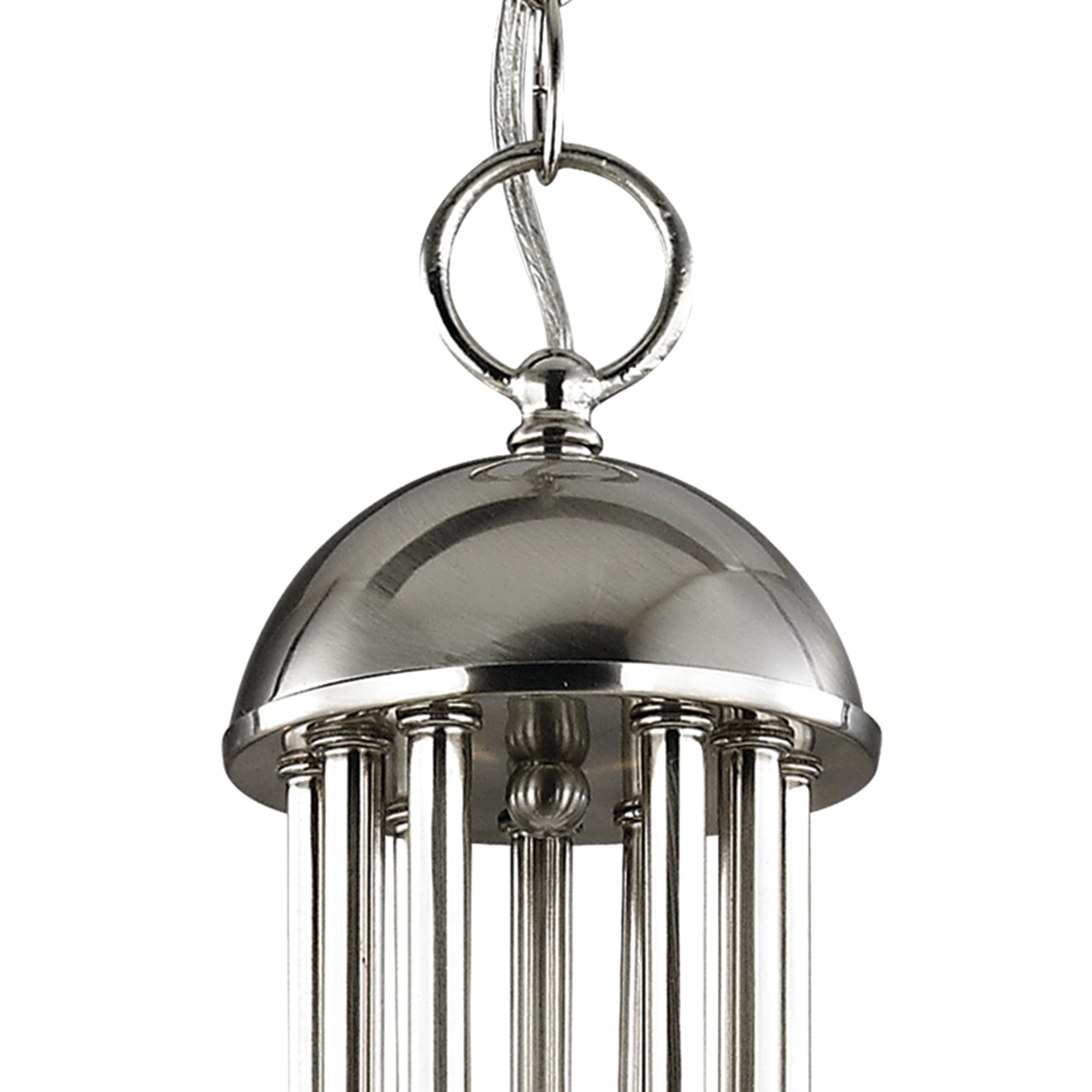 Elk Lighting Williamsport 9-Light Chandelier in Brushed Nickel - Elegant Dining Room & Foyer Ceiling Light Fixture for Modern Home Decor