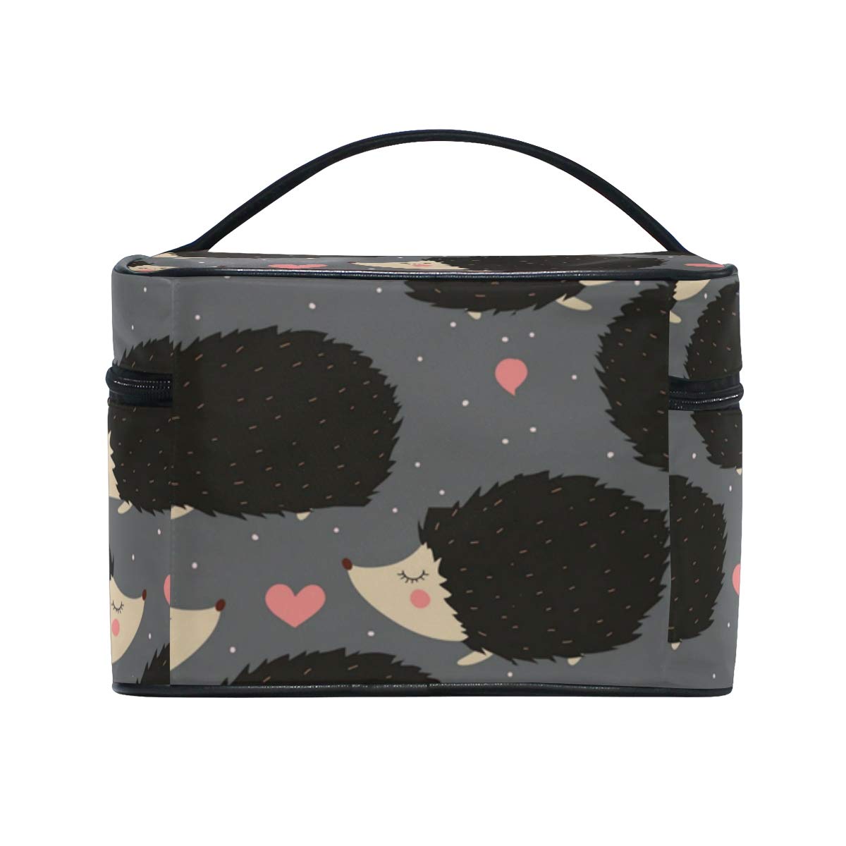 Cute Hedgehog Travel Makeup Bag - Waterproof Cosmetic Organizer with Zipper for Women & Girls | Perfect for Vacation, Gym, Daily Use & Gift Giving