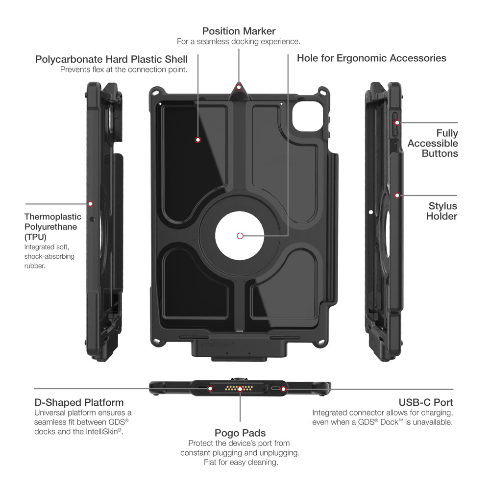 IntelliSkin® Next Generation Protective Case for iPad Pro 11 (1st-4th Gen), iPad Air 4 & 5 - Slim Fit, Shockproof Cover with Precise Cutouts | Perfect for Work, Travel & Everyday Use