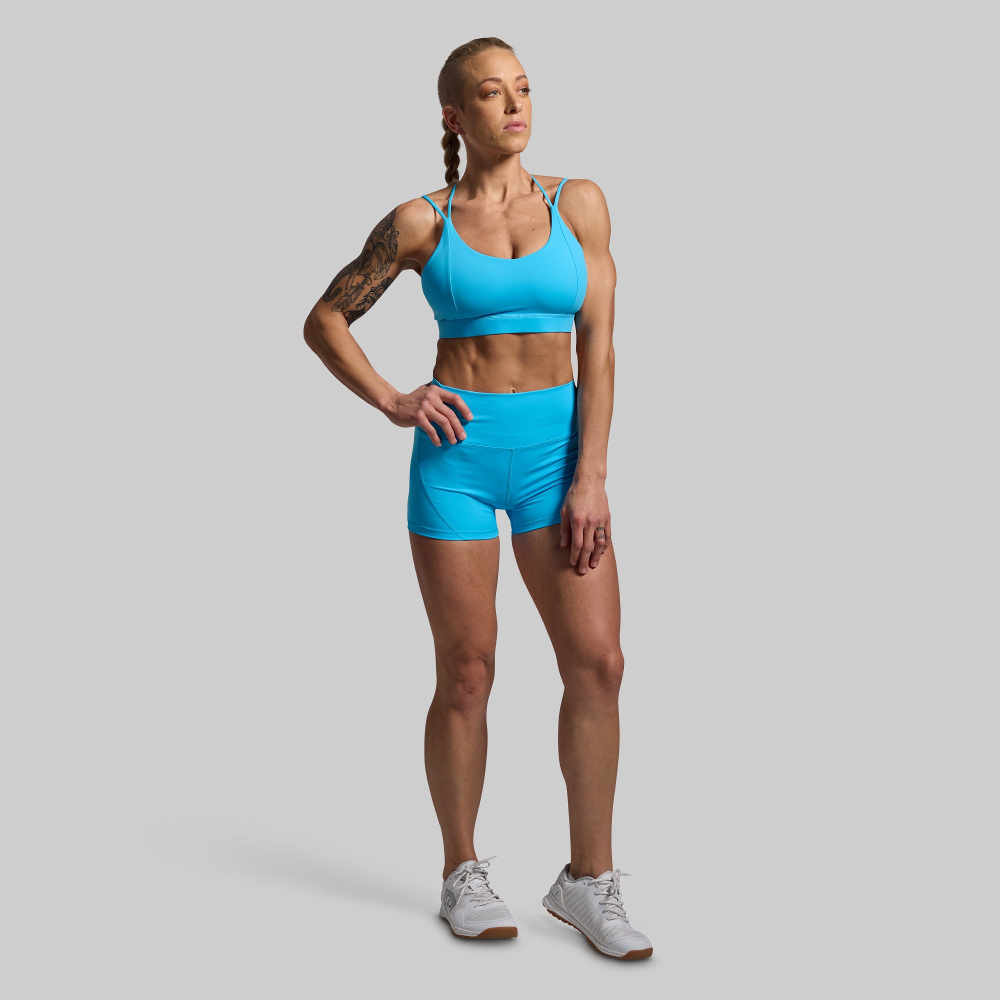 High Waisted Booty Shorts Set for Women - Aquarius Color | Sexy Workout & Lounge Shorts for Gym, Yoga, and Summer Outfits