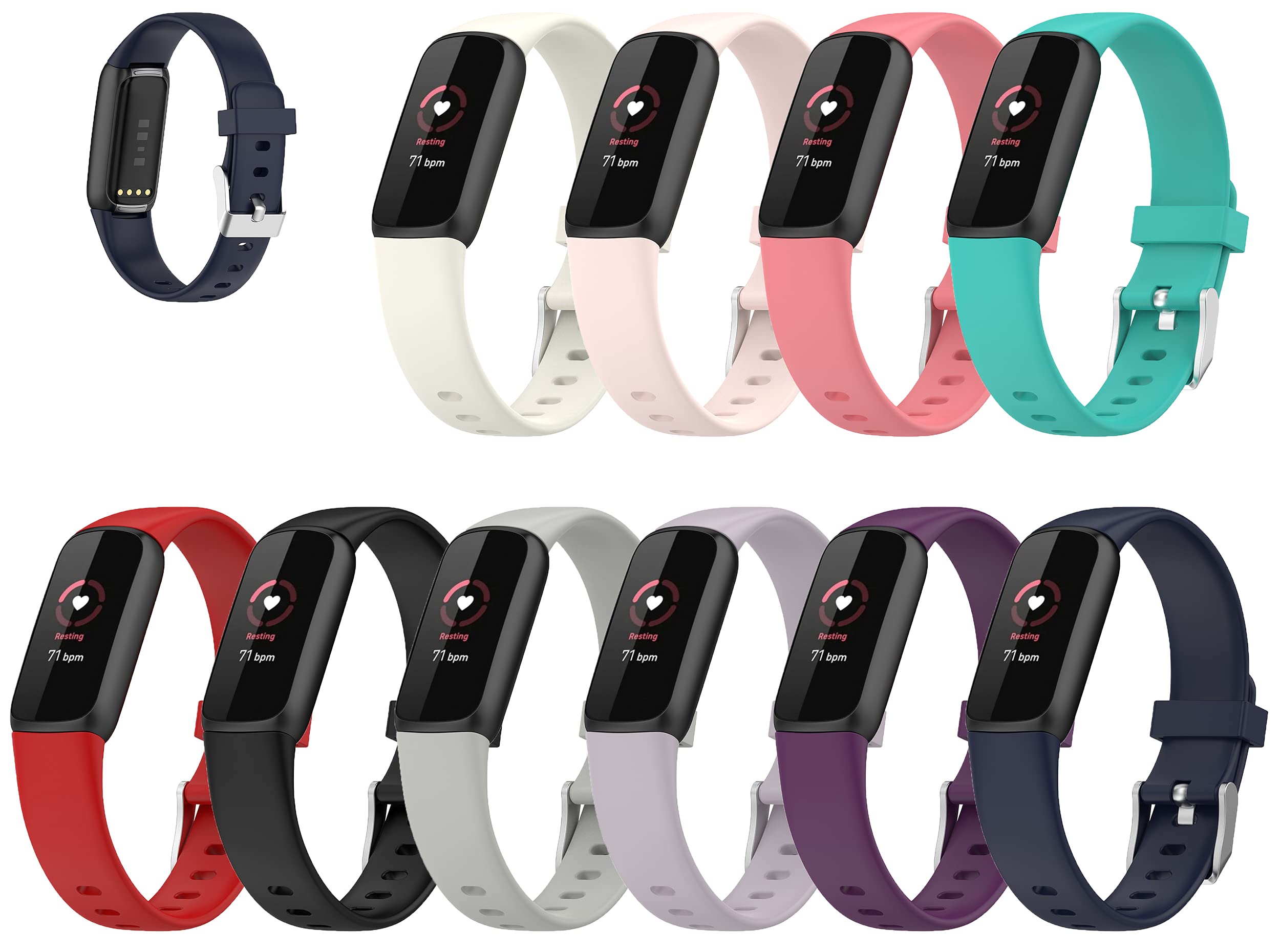 Fitbit Luxe Silicone Bands - Sport Wristbands for Fitness Tracking & Workouts