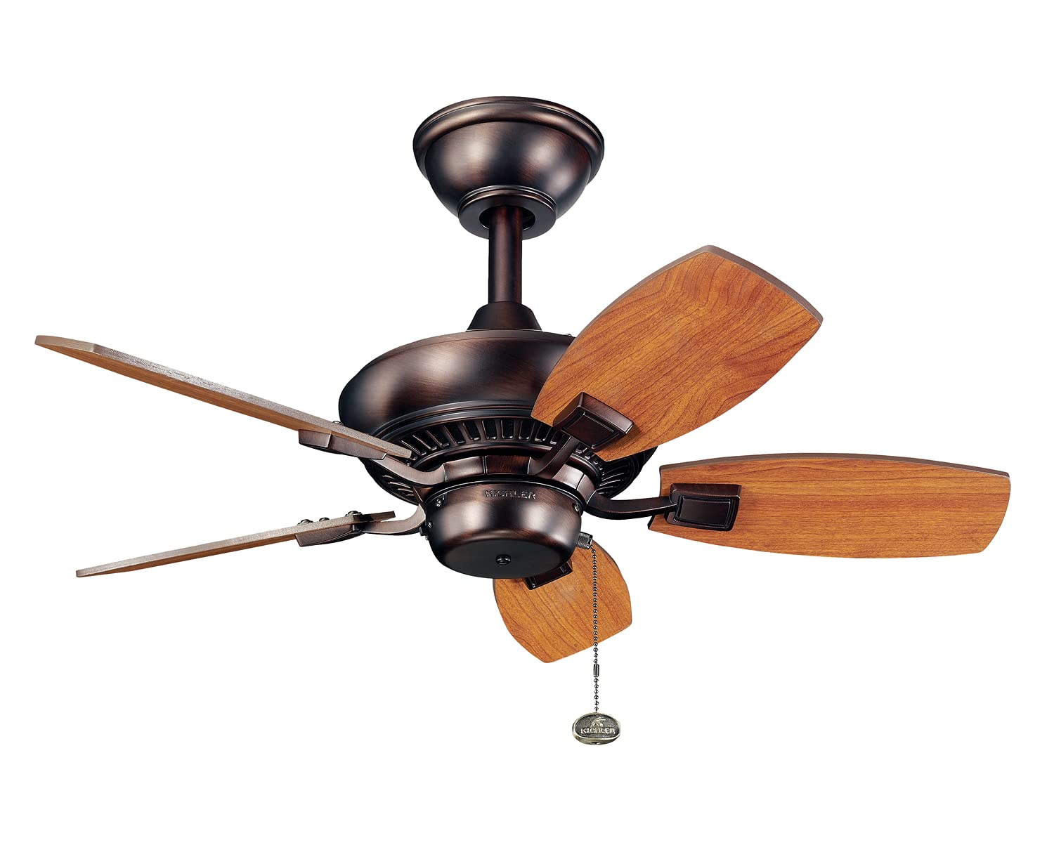Kichler 300103OBB 30-Inch Canfield Ceiling Fan - Oil Rubbed Bronze Finish - Energy Efficient Indoor/Outdoor Use for Living Room, Bedroom & Patio