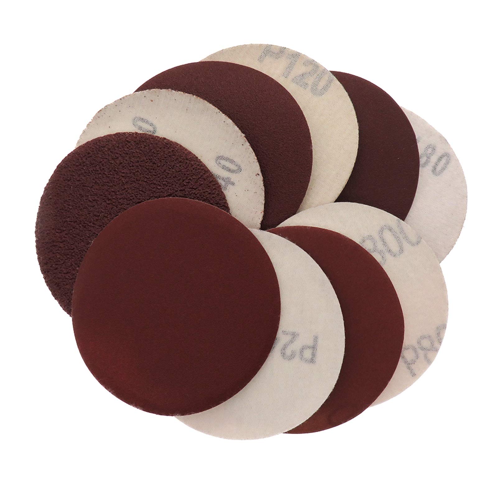 10-Pack 4 Inch (100mm) Hook & Loop Sanding Discs, 60-2000 Grit Coarse to Fine Sandpaper for Polishing, Grinding, and Sanding - Perfect for Woodworking, Metal Finishing, and DIY Projects (1000 Grit Included)