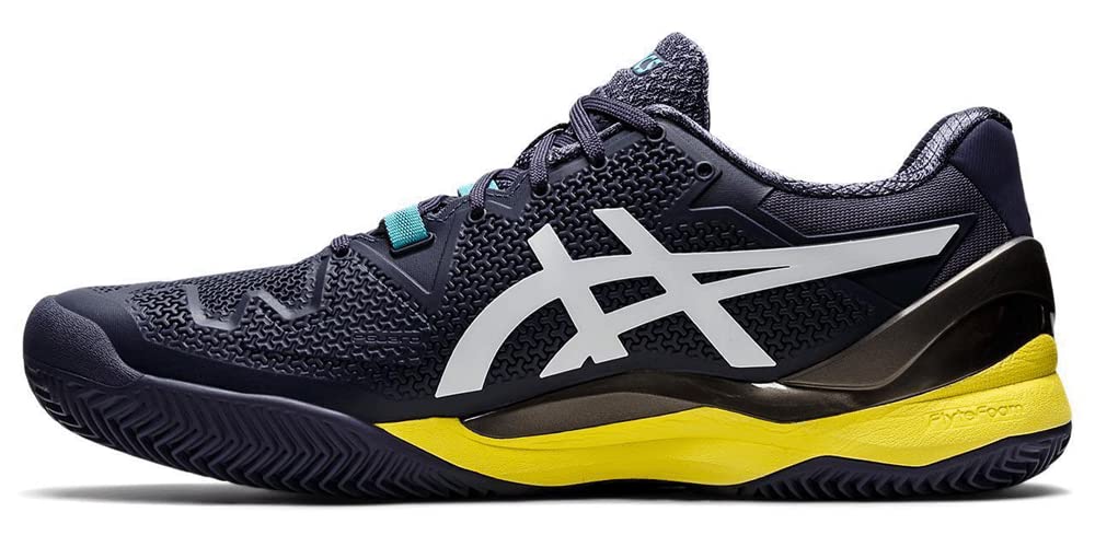 ASICS Men's Gel-Resolution 8 Clay Court Tennis Shoes - Lightweight & Durable for Competitive Play on Clay Courts