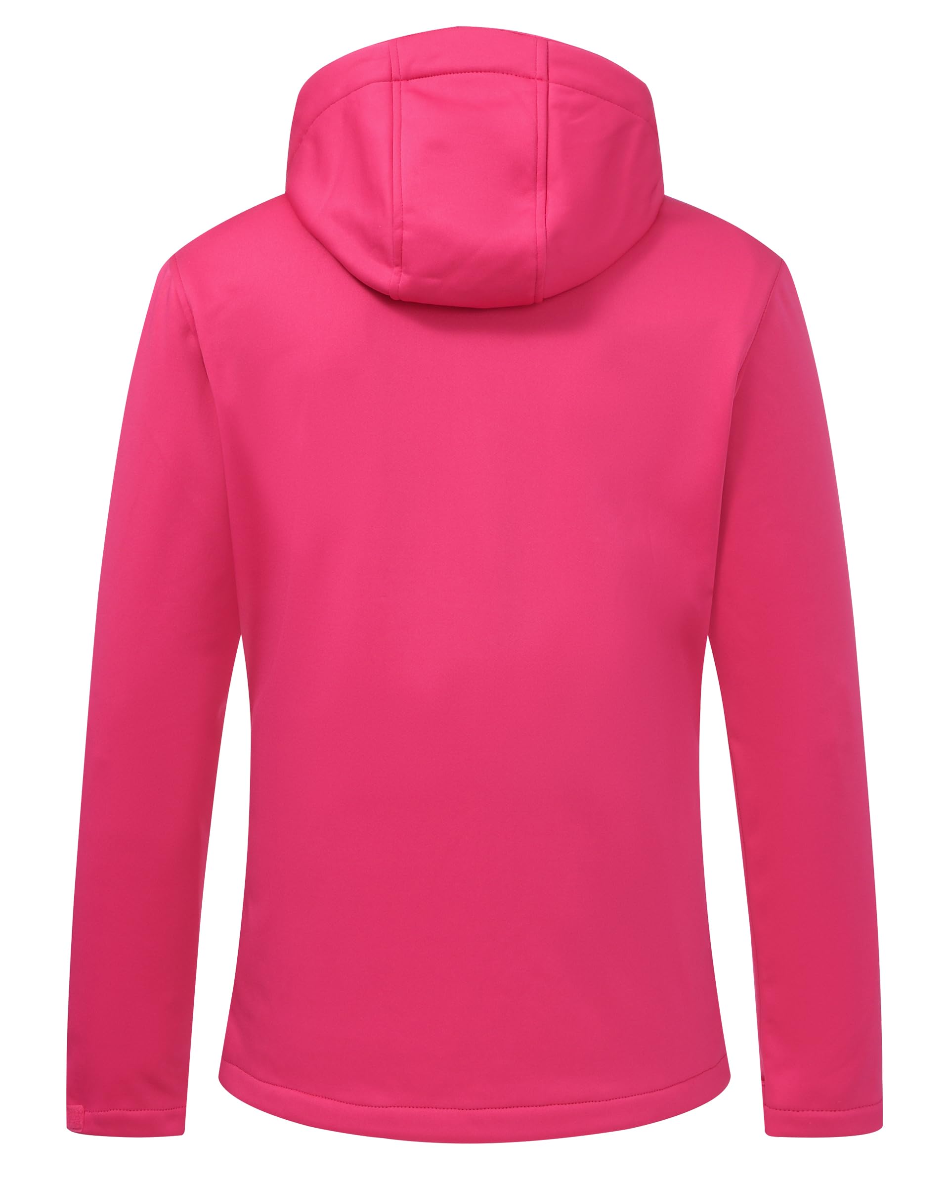 Women's Lightweight Fleece-Lined Softshell Jacket - Waterproof Windproof Hooded Outdoor Coat for Hiking, Camping & Winter Sports