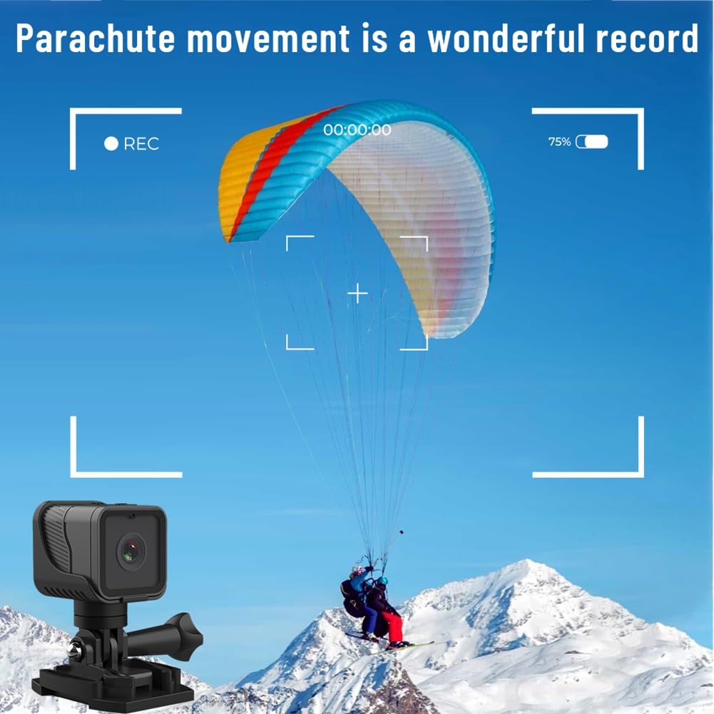 SHABD WiFi Action Camera 1080P HD - Mini Portable Sports Camera with Microphone & 256GB Card Support - Perfect for Vlogging, Cycling, Skiing & Outdoor Adventures
