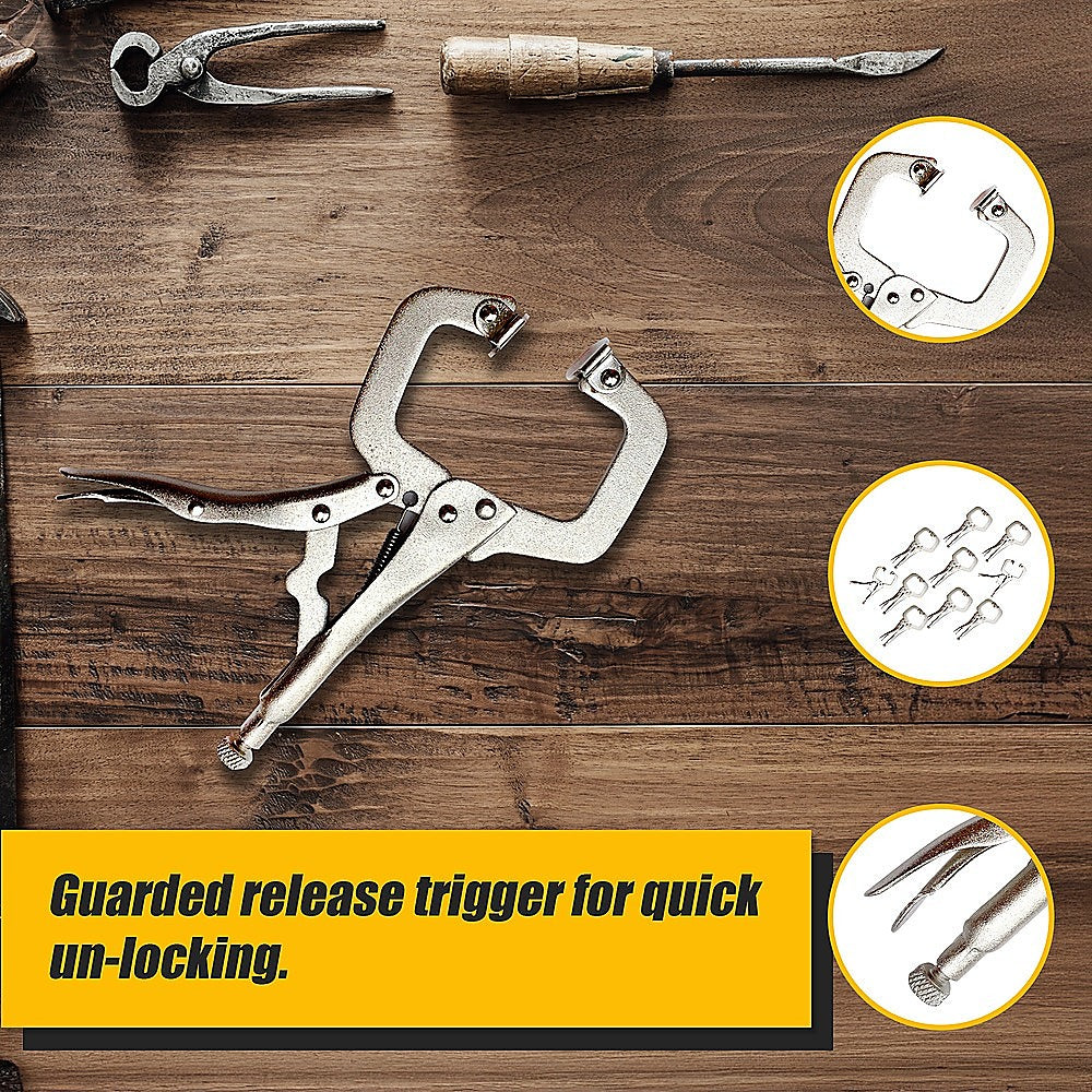 10-Piece Heavy Duty Steel C Clamps - 6