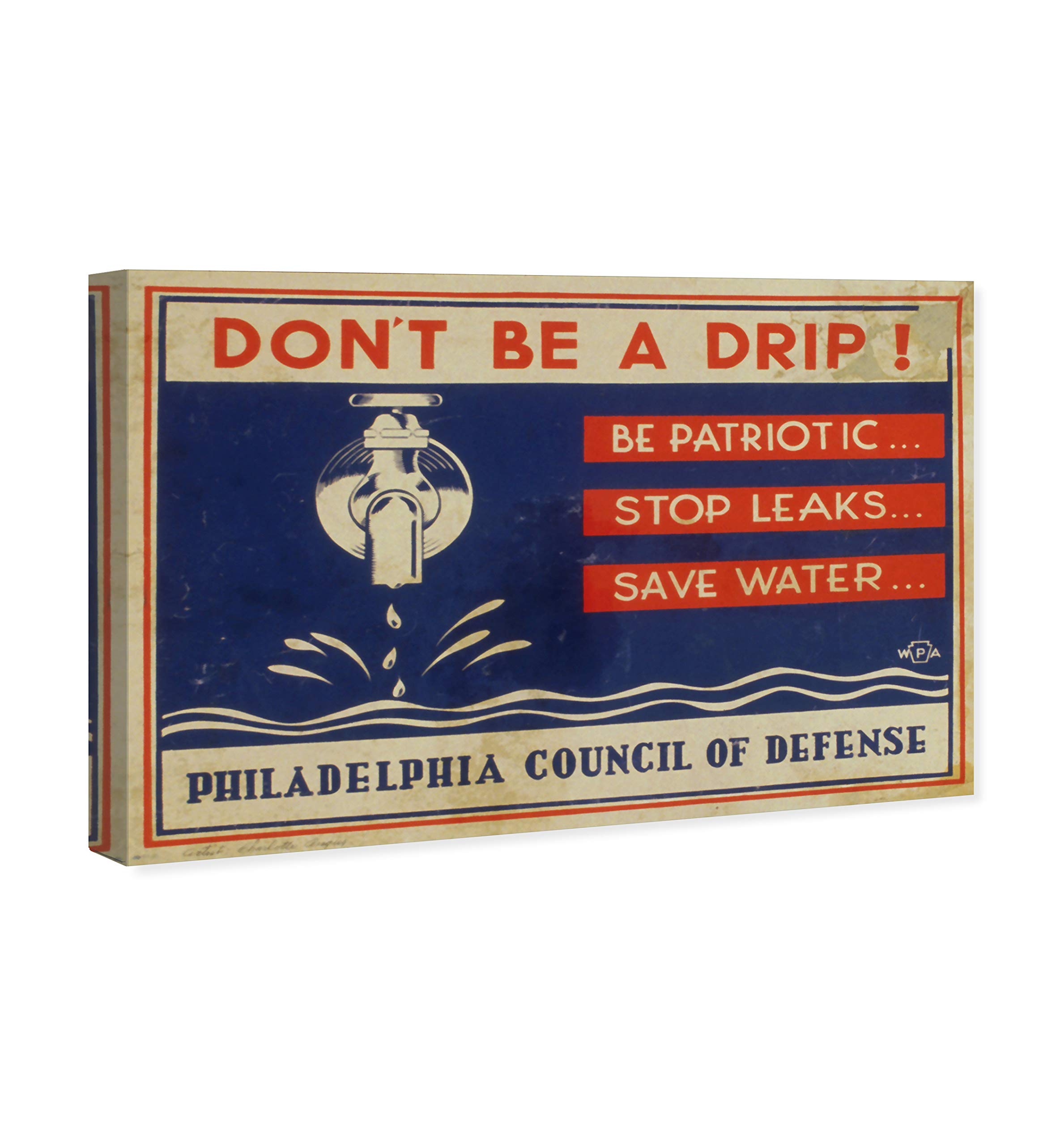 Oliver Gal Artist Co. 'Don't Be A Drip' Advertising Wall Art Canvas Print - 45