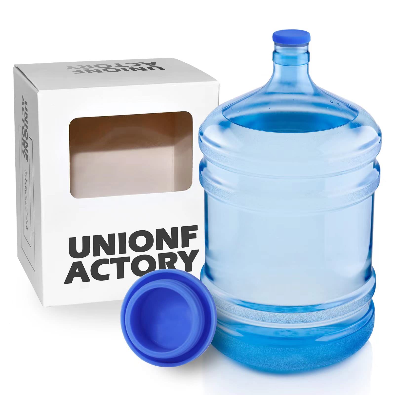 3 & 5 Gallon Water Bottle Replacement Caps - 100% Food Grade Silicone, Reusable, Non-Spill, Non-Toxic (6 Pack) - Perfect for Home, Office, Camping & Emergency Water Storage