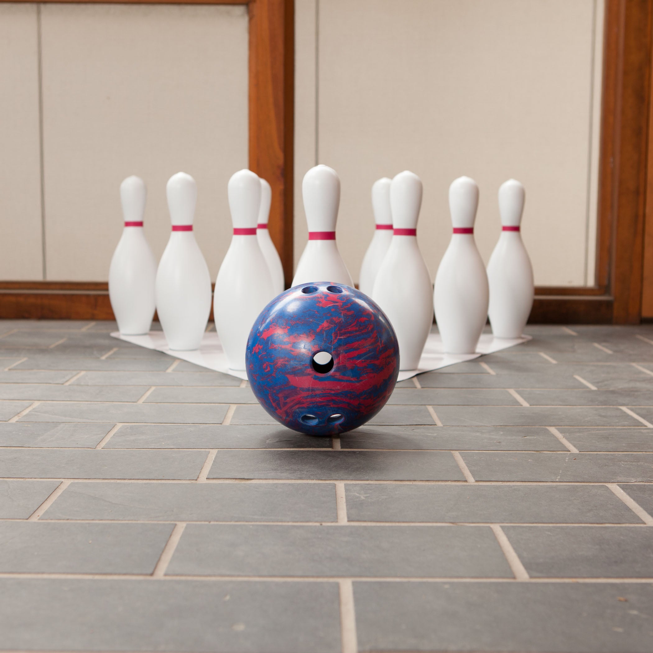 Champion Sports Swirl Bowling Set with Lightweight Ball & Pins - Perfect for Kids, Family Game Night & Indoor/Outdoor Fun