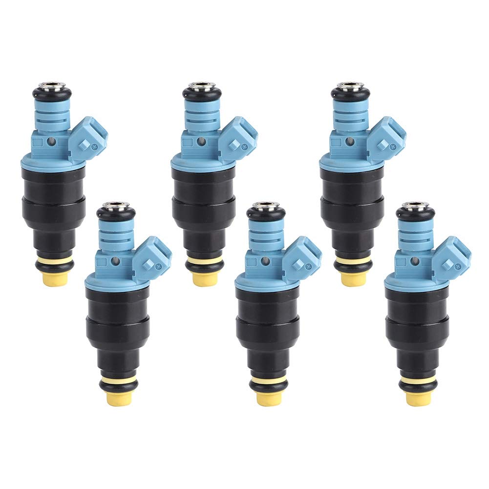 6pcs ABS Fuel Injector Nozzle 0280150715 Replacement - Compatible with BMW 325i 525i 750il 850ci - High Performance Fuel Injection System for Smooth Engine Operation