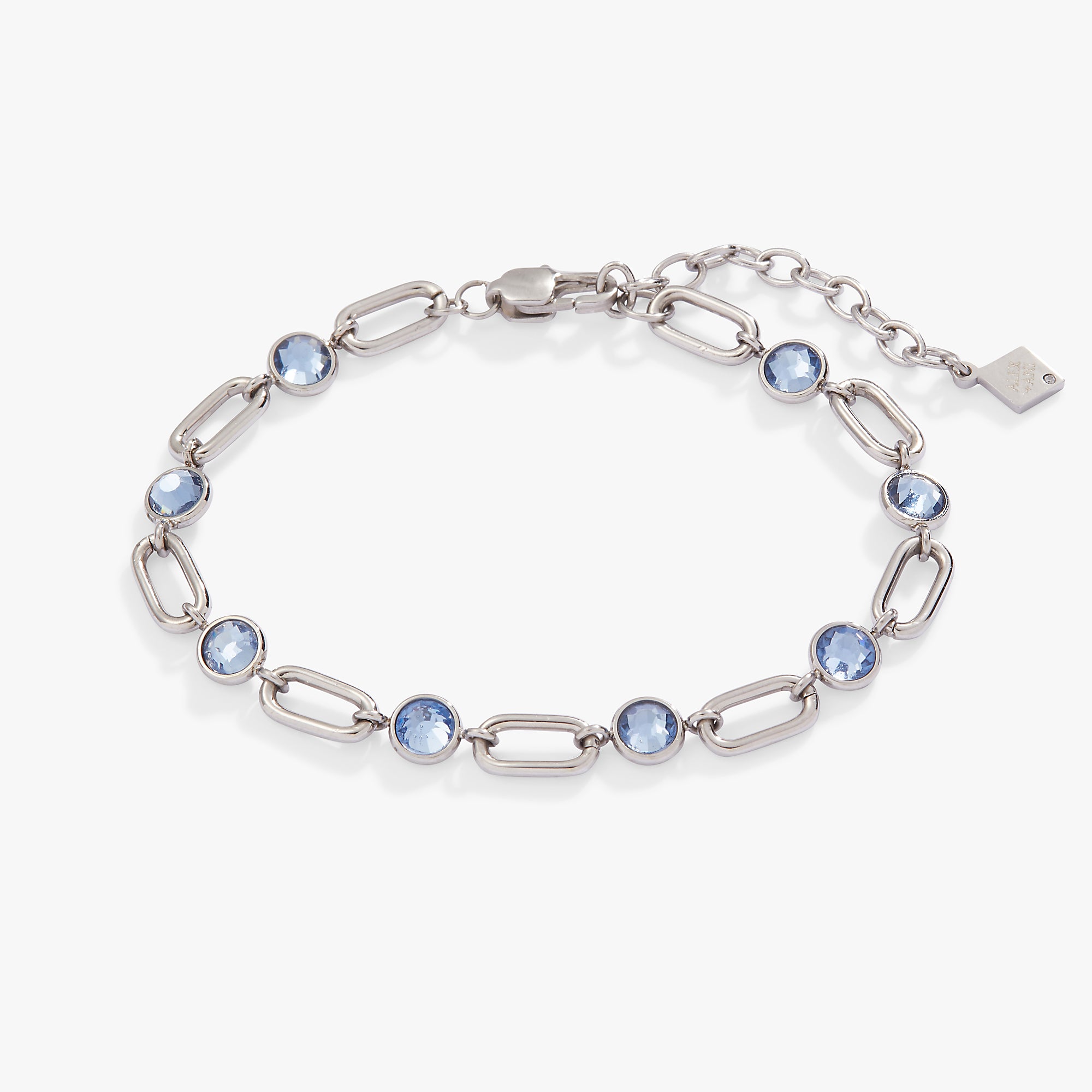 Adjustable Crystal & Paperclip Chain Bracelet for Women - Elegant Fashion Jewelry for Daily Wear, Parties & Gifts