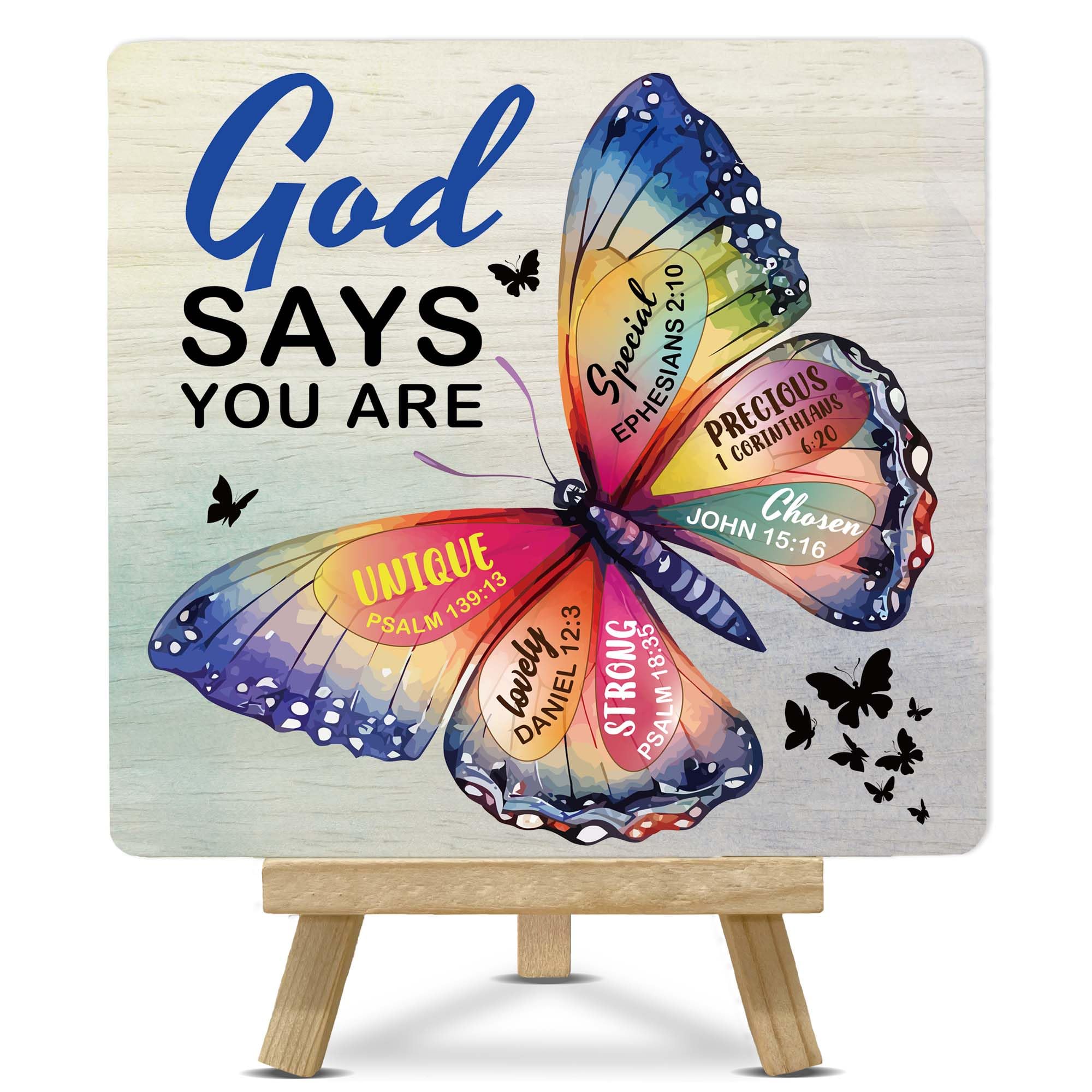 Christian Butterfly Necklace for Women - Inspirational Spiritual Jewelry Gift for Birthday, Friendship & Faith - Perfect for Church, Bible Study & Daily Encouragement