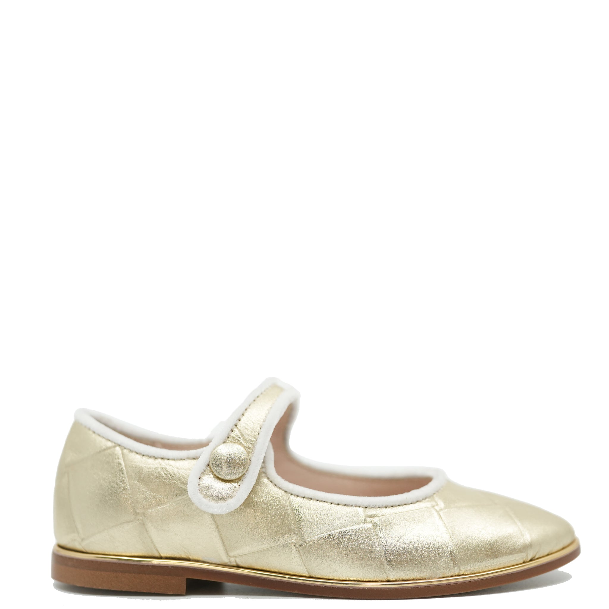 Beberlis Gold Diamond Cut Pointed Mary Jane Pumps - Elegant Women's Dress Shoes for Weddings, Parties & Special Occasions