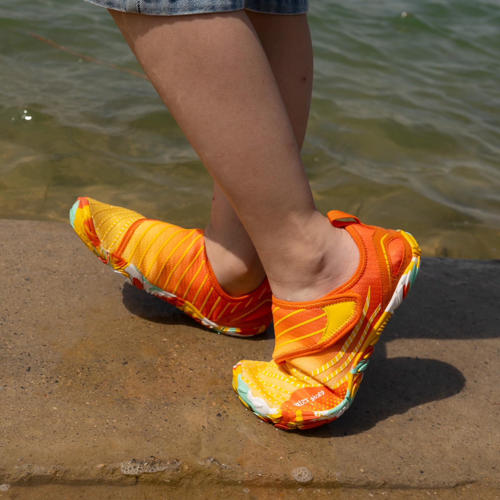AoSiFu Kids Water Shoes for Boys & Girls - Quick Dry Aqua Socks for Beach, Pool & Sports - Lightweight Barefoot Swim Shoes (Toddler/Little Kid/Big Kid) - Perfect for Swimming, Surfing & Water Activities