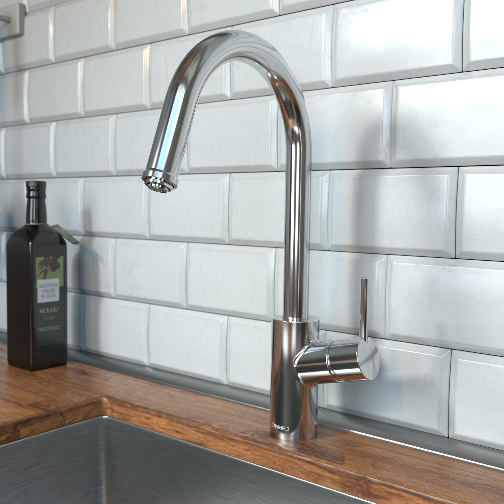 hansgrohe Talis S² Chrome High Arc Pull Down Sprayer Kitchen Faucet with Magnetic Docking, Ideal for Modern Kitchen Sinks, Durable and Stylish Chrome Finish 14872001