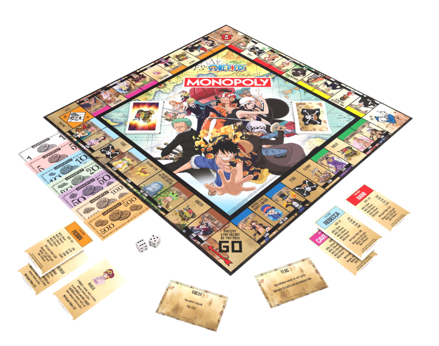 One Piece Monopoly Board Game - Official Anime Collector's Edition - Perfect for Family Game Nights & Anime Fan Gatherings