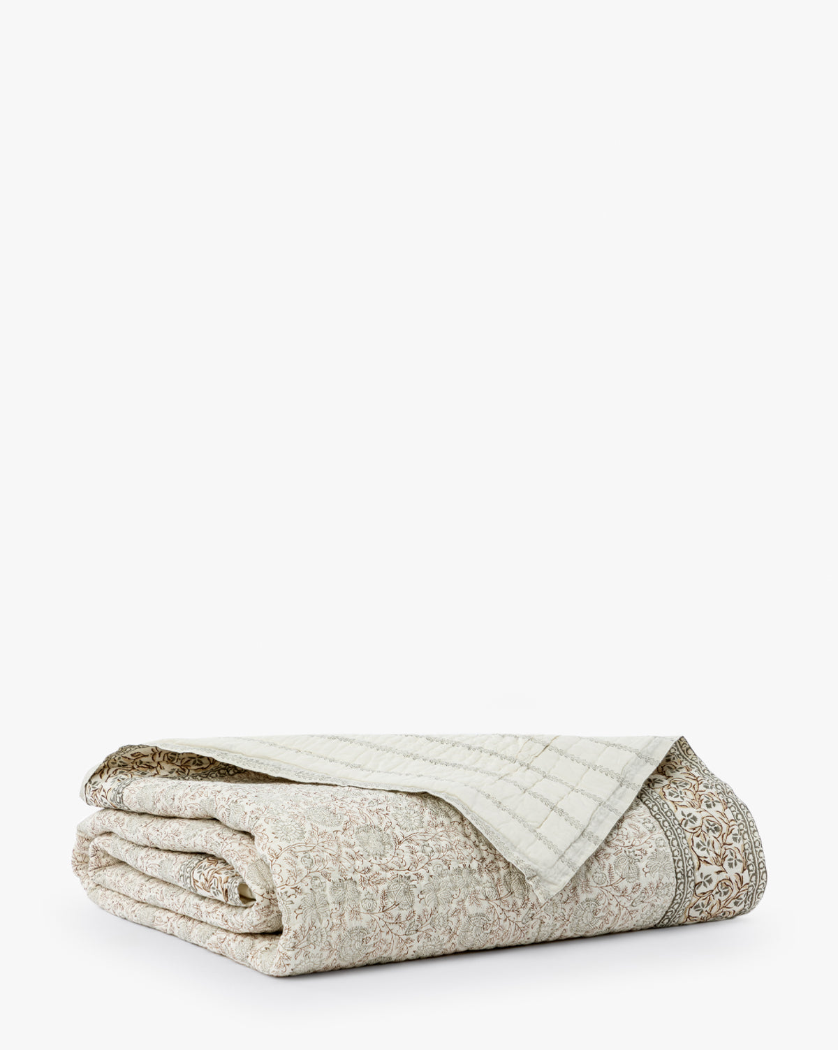 Tulare Block Print Quilt - Handmade Cotton Bedspread with Traditional Indian Design - Perfect for Boho Bedroom Decor, Cozy Throw Blanket, or Unique Gift Idea