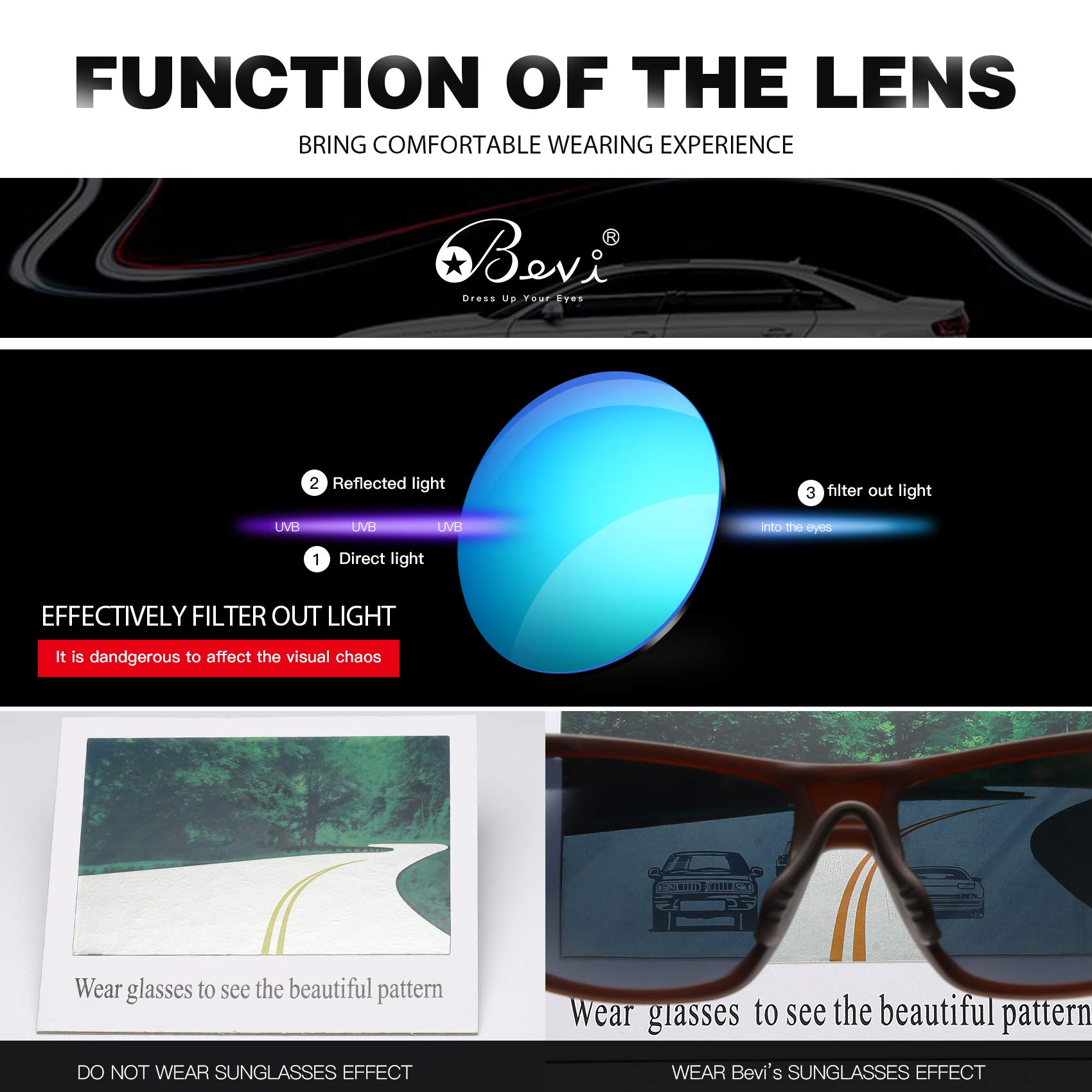 Bevi Polarized Sports Sunglasses for Women & Men - UV Protection Driving, Cycling & Running Shades - Perfect for Outdoor Activities & Travel Adventures