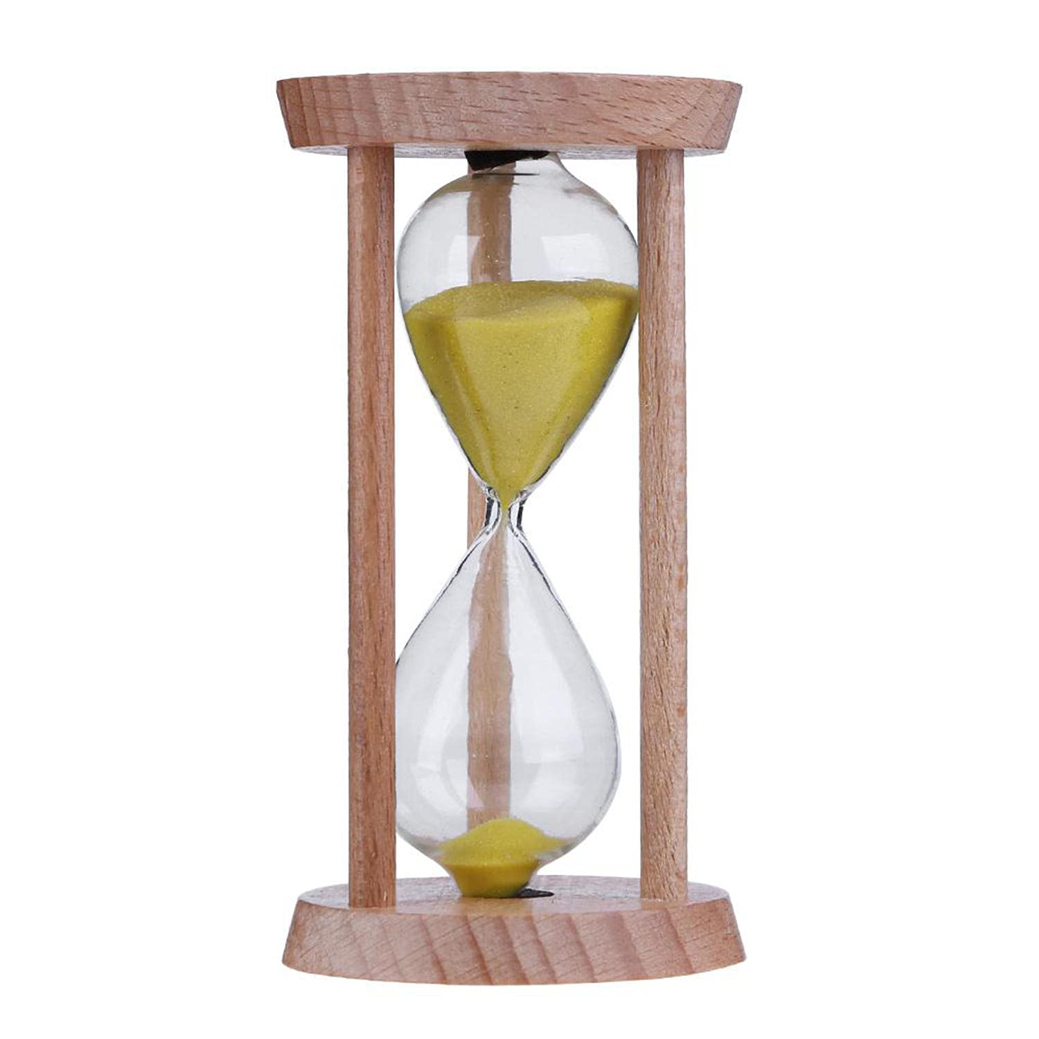 3 Minute Wooden Hourglass Sand Timer - Portable Toothbrush Timer for Kids, Unique Gift & Home Table Decor - Perfect for Brushing Teeth, Classroom Activities, and Office Desk Decor