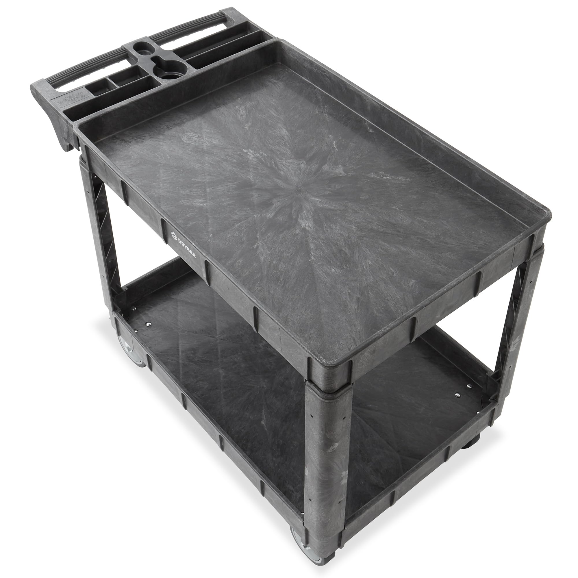 Heavy Duty 2-Tier Utility Service Cart with Wheels - 46