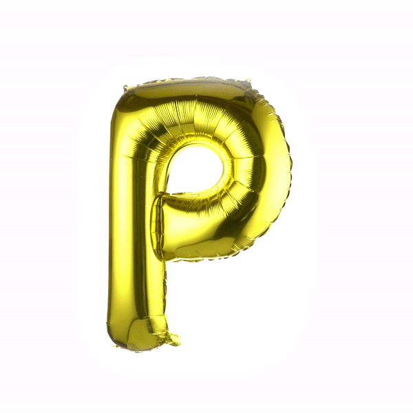 Balloonify Gold Mylar Letter P Balloon - 40 Inch Large Foil Alphabet Balloon for Birthday Party Decorations, Wedding, Baby Shower & Graduation Celebrations