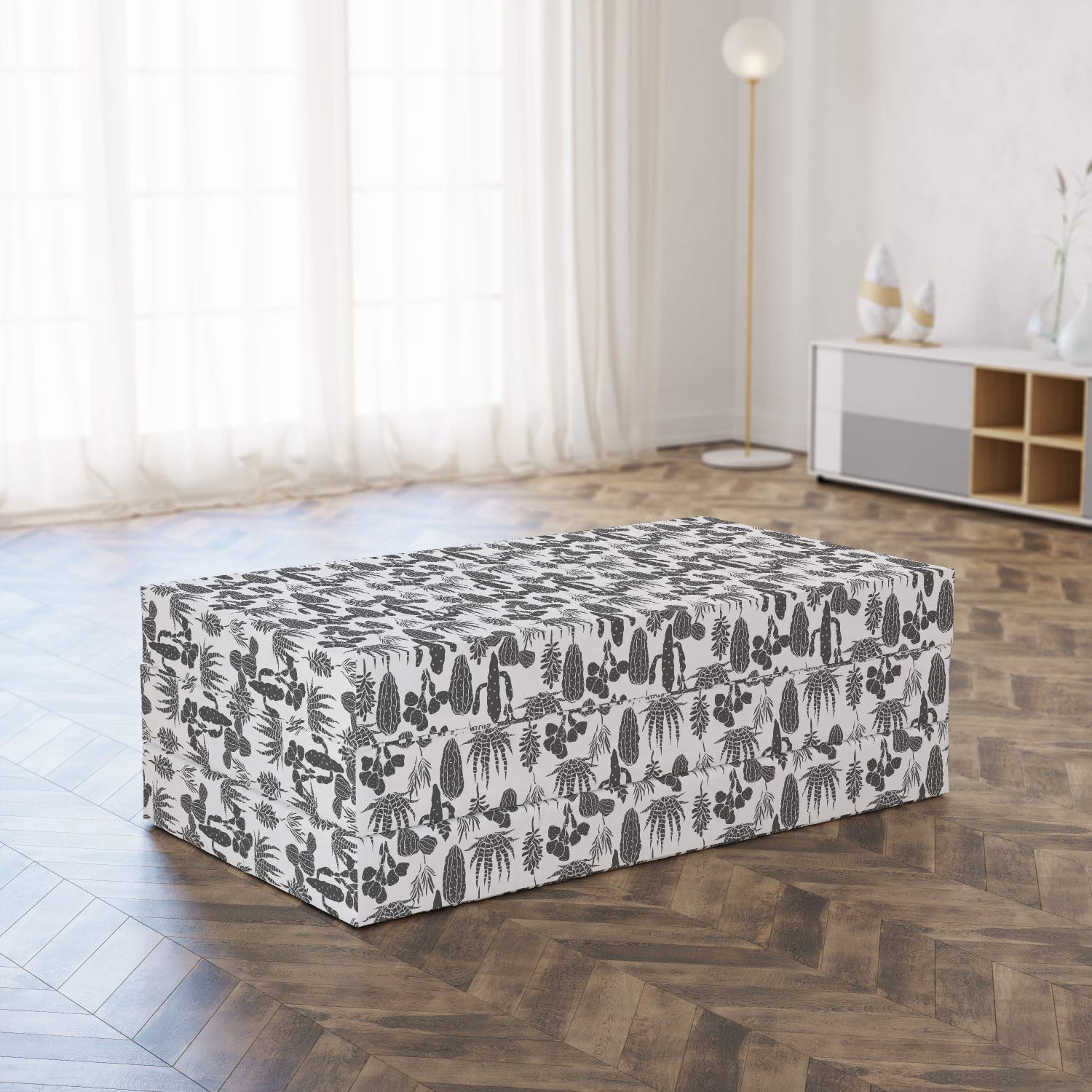 Ambesonne Foldable Mattress with Cactus Design - 78.7