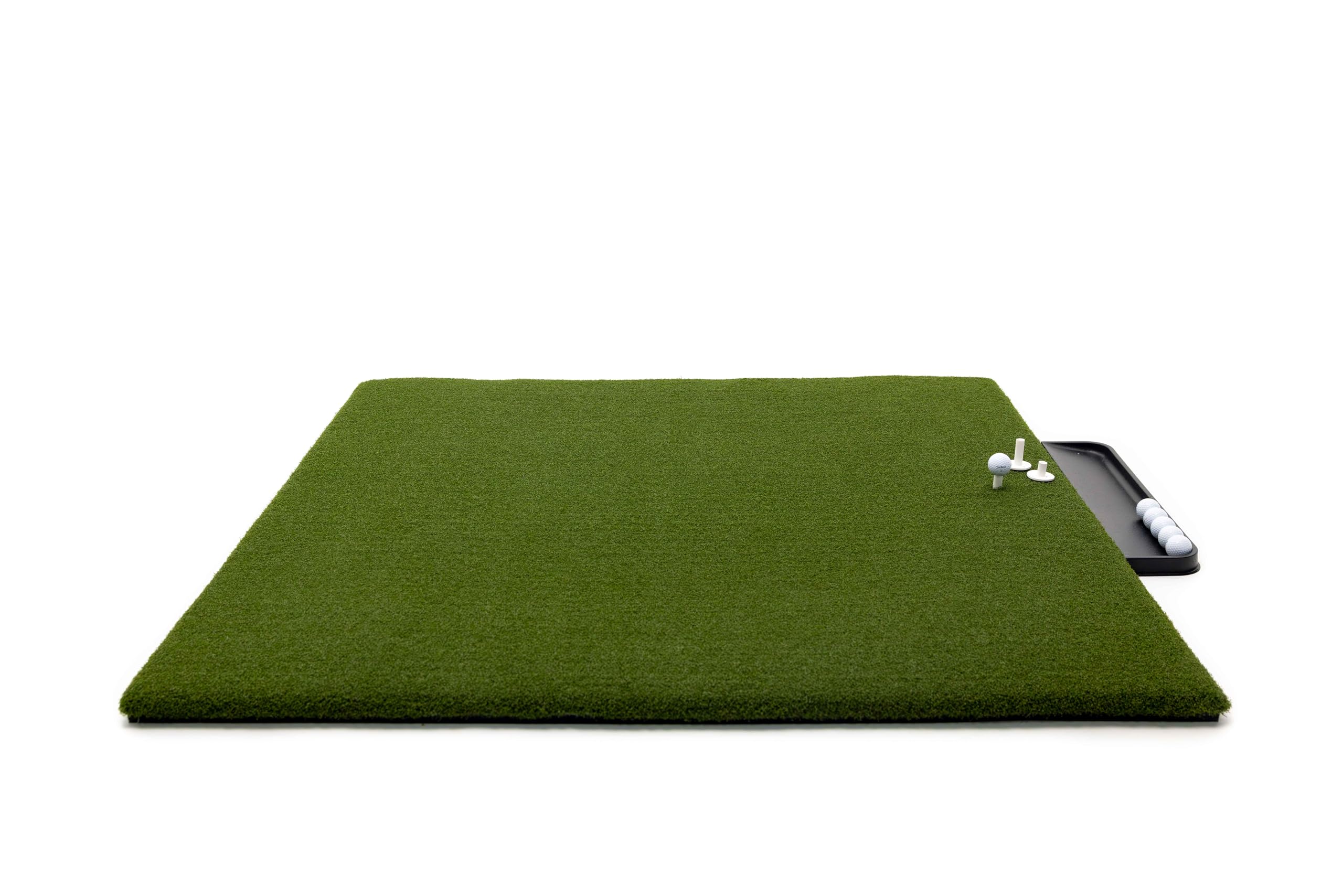 Premium Golf Practice Mat for Indoor & Outdoor Use - Includes Bonus Golf Tray & 3 Rubber Tees - Perfect for Home, Office, Driving Range & Backyard Training