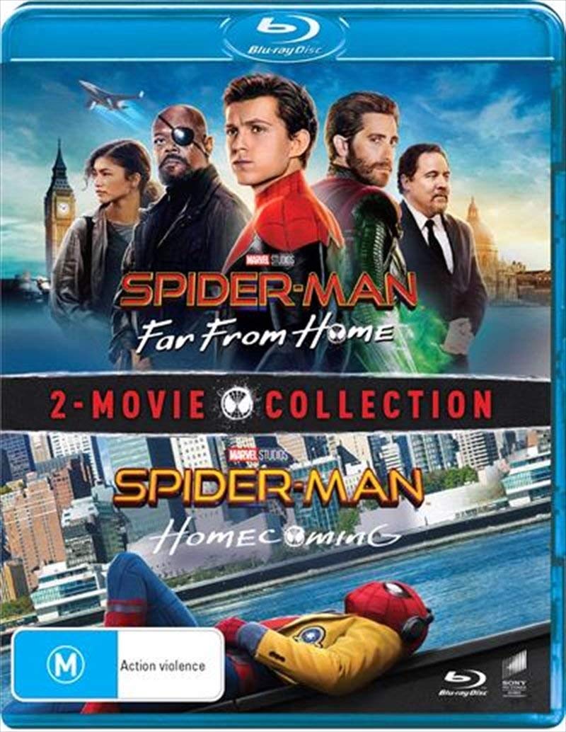 Spider-Man: Far From Home & Homecoming - 2-Movie Collection Blu-ray | Action Superhero Films for Marvel Fans | Perfect for Movie Nights & Gifts