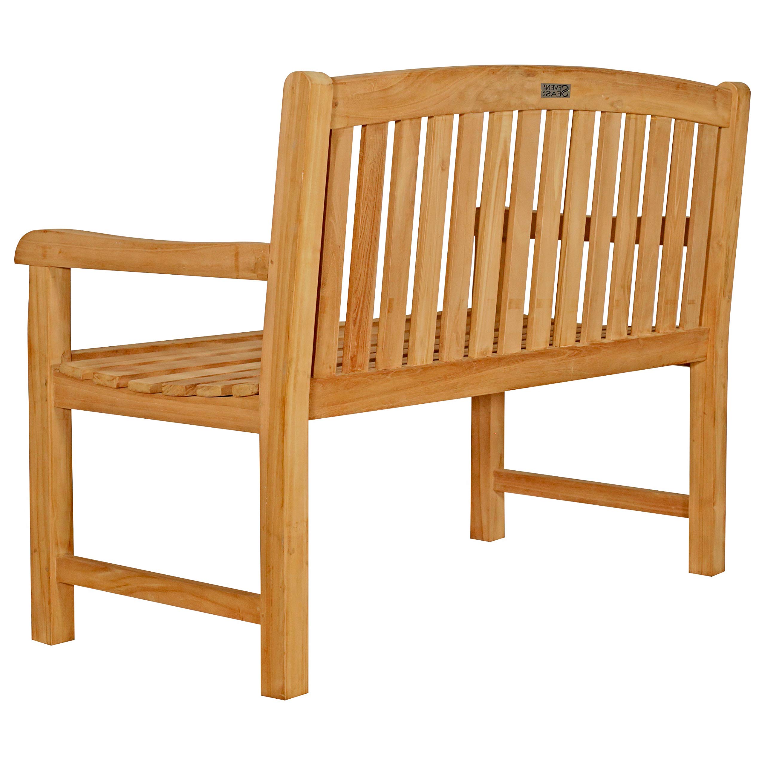 Seven Seas Teak 4-Foot Acapulco Outdoor Patio Bench - Solid Teak Wood Construction - Perfect for Garden, Poolside & Backyard Relaxation