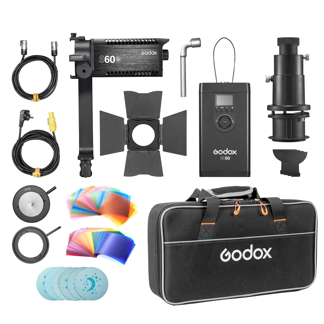 Godox S60Bi Single Head LED Lighting Kit - Professional Continuous Light for Photography, Videography, and Studio Use - Perfect for YouTube, TikTok, and Live Streaming