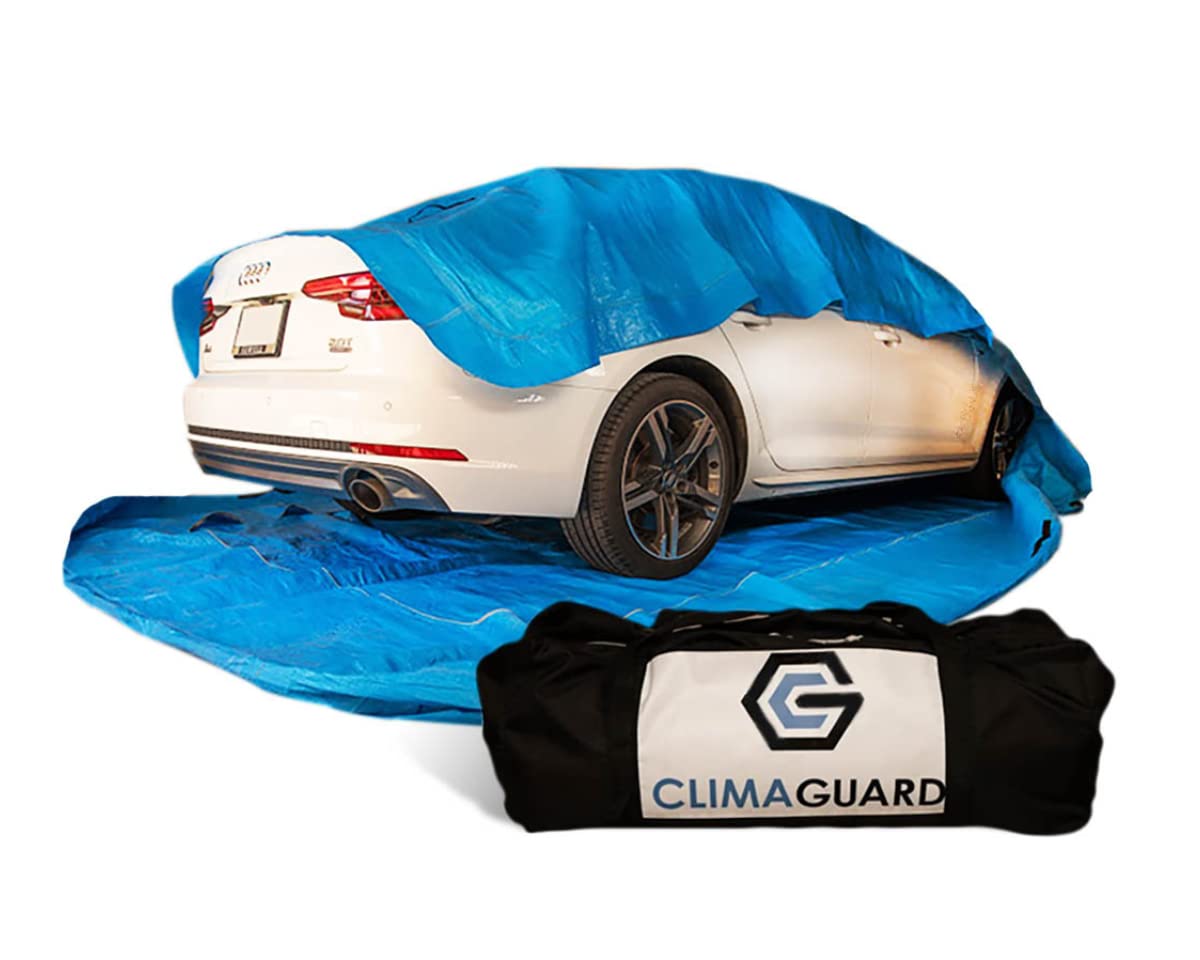 ClimaGuard All-Weather Car Cover – Heavy Duty Waterproof, Snowproof & UV Protection for Sedans – Military-Grade Material – Perfect for Outdoor Parking, Winter Storage & Storm Protection (MD-Sedan)