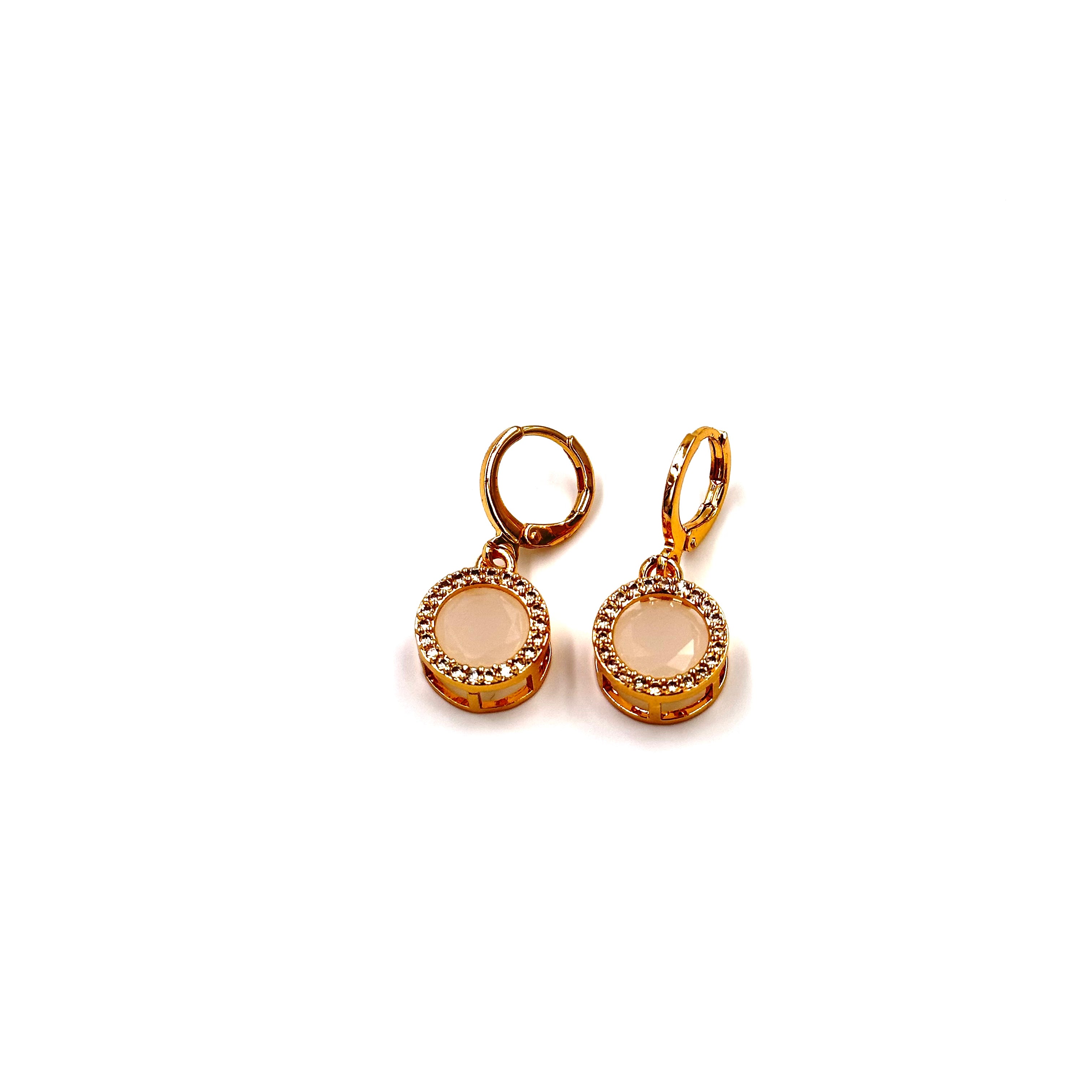 Ashley Gold Stainless Steel Rose Gold CZ Drop Earrings for Women - Elegant Cubic Zirconia Dangle Earrings for Party, Wedding & Evening Out