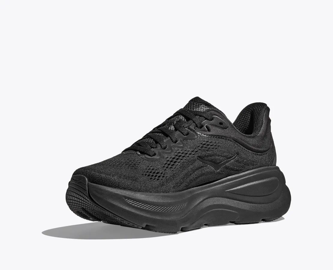 HOKA Men's Bondi 9 Wide Running Shoes - Black/Black | Cushioned Road Running & Walking Shoes for Men | Perfect for Marathon Training, Jogging & Everyday Comfort
