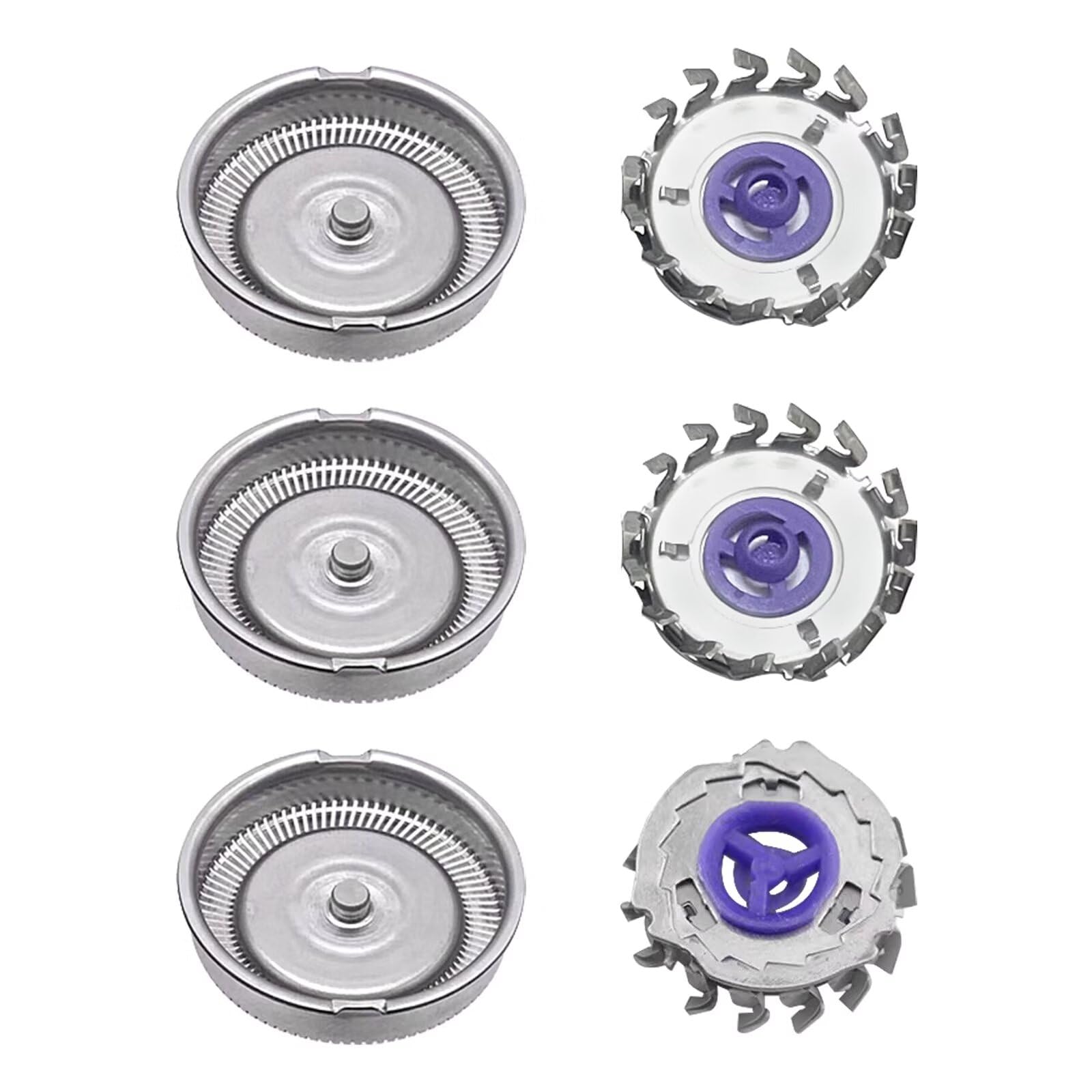 3 Pack Replacement Shaver Heads for Philips Norelco HQ56 HQ55 HQ4+ HQ3 - Compatible with Electric Razors - Perfect for Travel & Daily Shaving