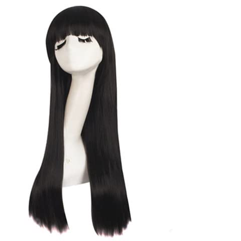 Anime Game Cosplay Rinoa Black Wig & Blue Dress Suit for Women - Halloween Costume | Perfect for Cosplay Events, Halloween Parties, and Themed Gatherings