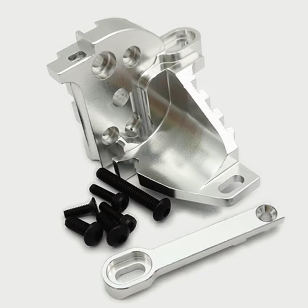 High-Performance Aluminum Motor Mount with Heat Sink Fins for Traxxas 1/7 UDR Unlimited Desert Racer 8560 - Silver - Perfect for Off-Road Racing & High-Temperature Protection
