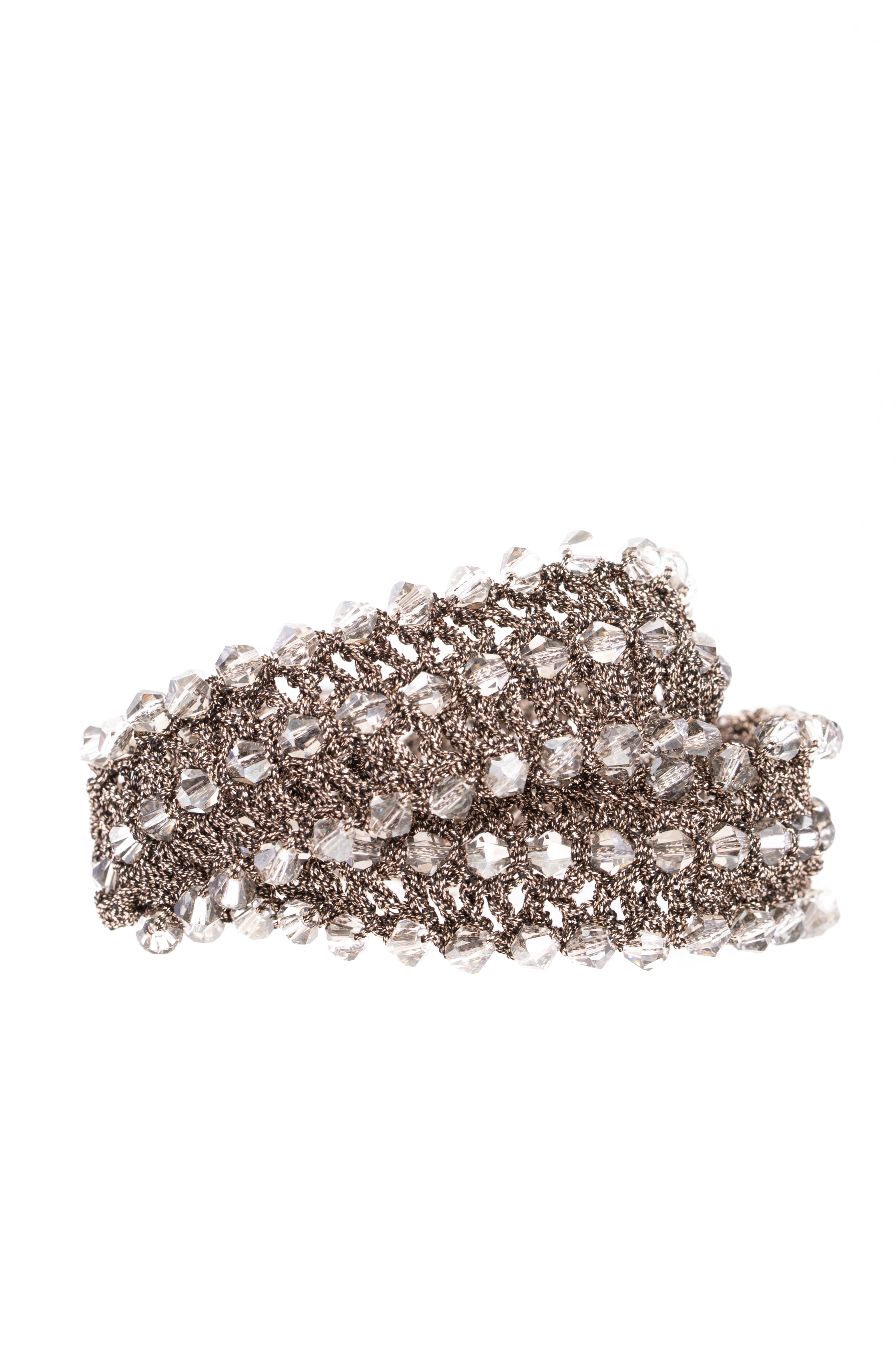 Elegant Crochet Rhinestone Choker Necklace for Women - Boho Chic Handmade Jewelry Gift for Parties, Weddings & Date Nights