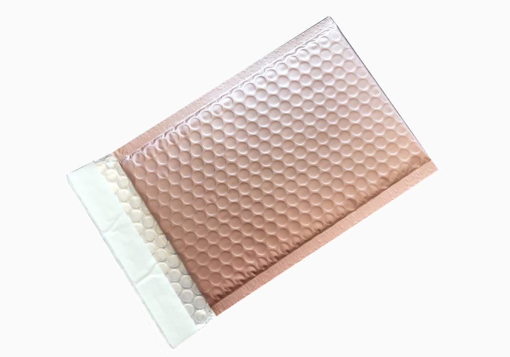 ProLine 6x10 Inch Matte Metallic Rose Gold Bubble Mailers - 500 Pack Self Seal Padded Envelopes for Ecommerce Shipping, Jewelry & Small Business Packaging