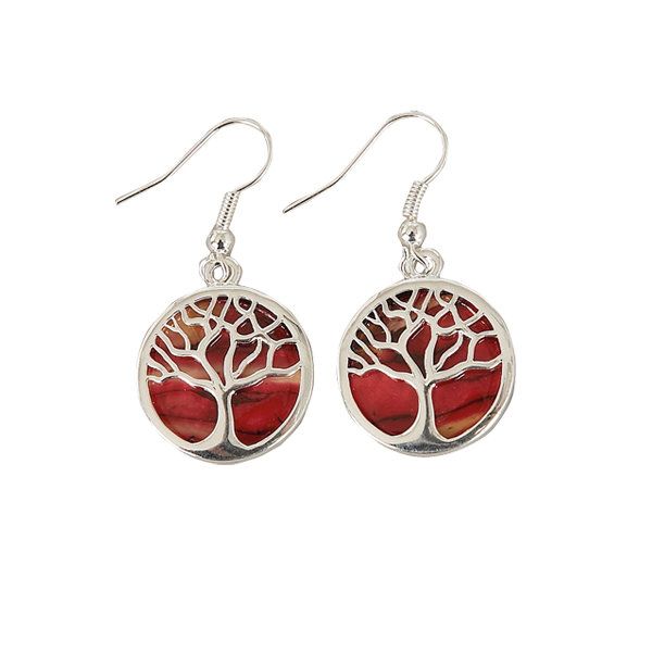 Heathergems Tree of Life Earrings - Handmade Gemstone Jewelry for Women, Nature-Inspired Dangle Earrings | Perfect for Boho, Festival, Wedding & Everyday Wear