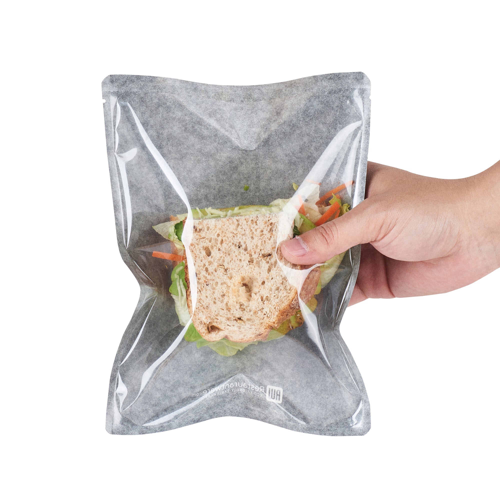 Black Plastic Medium Sandwich & Snack Bags - Heat Sealable (8 3/4
