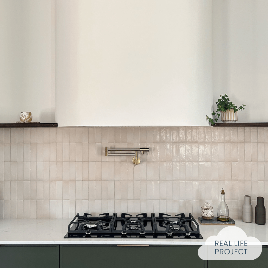 Noosa Gloss Zellige Taupe Tile - Premium Ceramic Wall & Floor Tile for Bathroom, Kitchen Backsplash, and Shower Surrounds