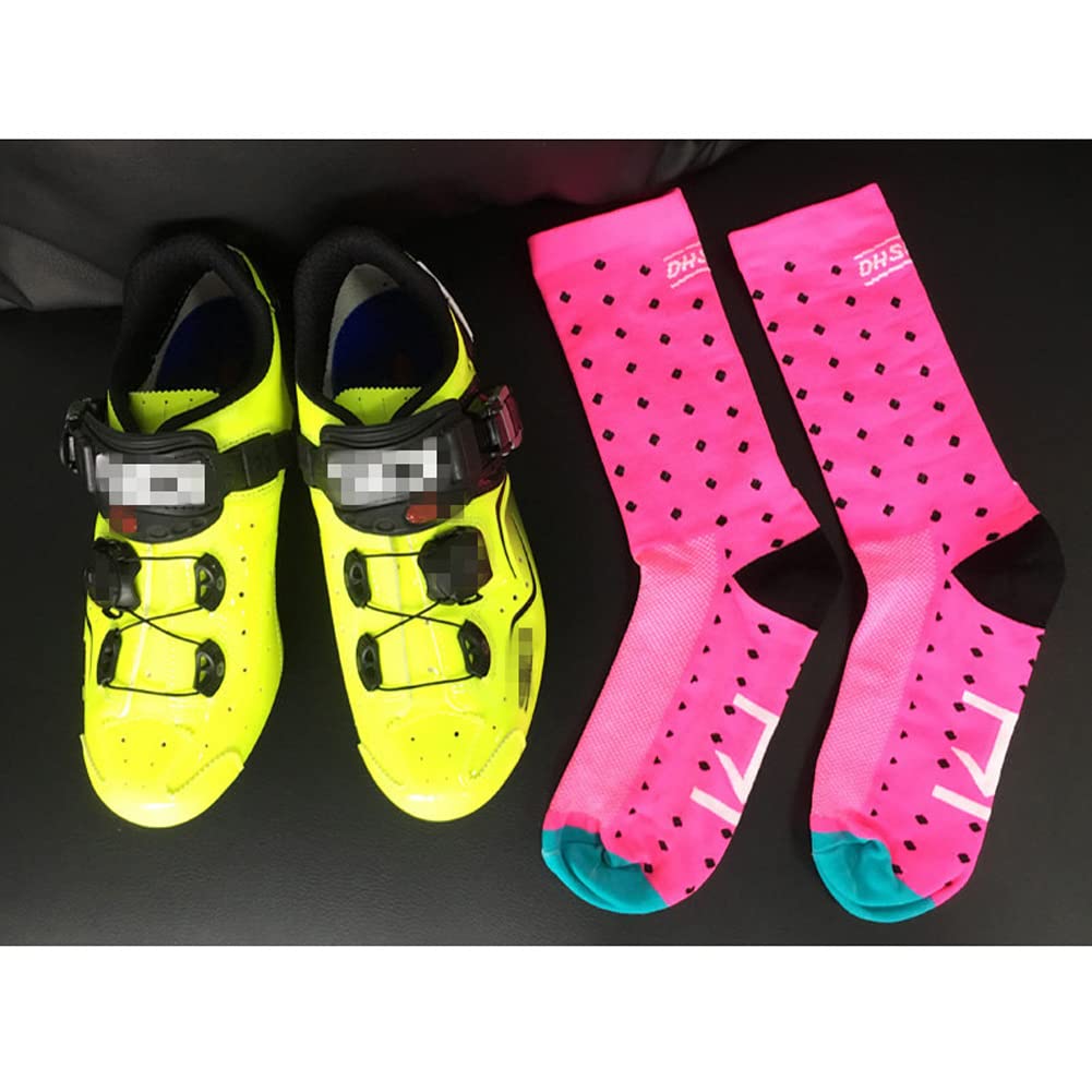 Cycling Socks for Men & Women - Breathable Bike Riding Socks for XC, MTB, BMX - Athletic Ankle Socks in Black, Pink, Green, Blue, Grey - Perfect for Road Cycling & Mountain Biking